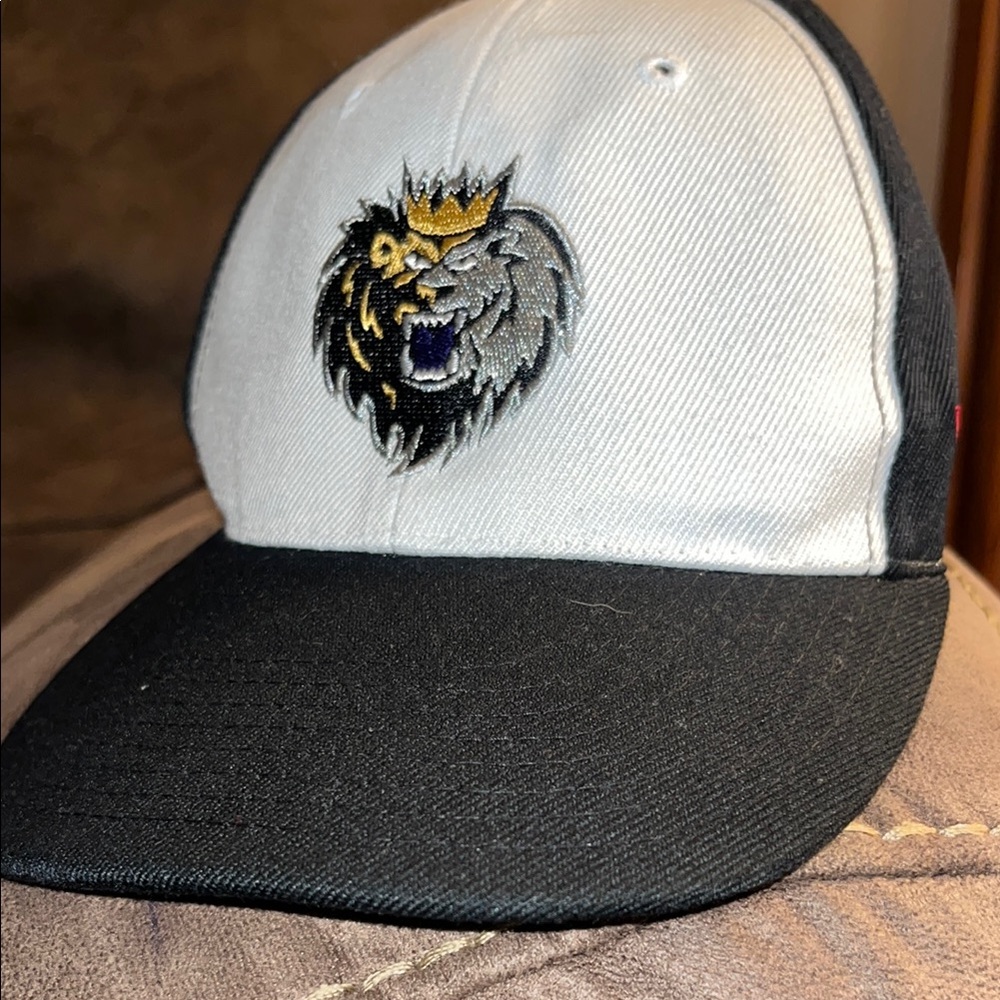 Manchester Monarchs Hockey Black and White Cap with Velcro Back